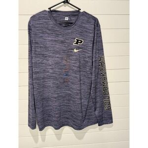 Nike Purdue Boilermakers Long Sleeve‎ Athletic T-Shirt Men's M Gray